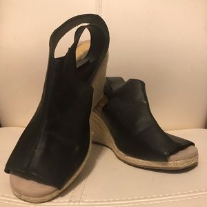 Black Tan Wedge Sandals